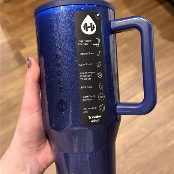 Hydrojug Cateye Blue Glam Traveler Water bottle - Picture 2 of 4